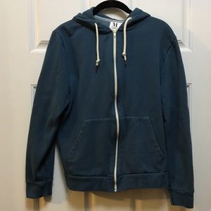 Topman Blue Full Zip Hoodie